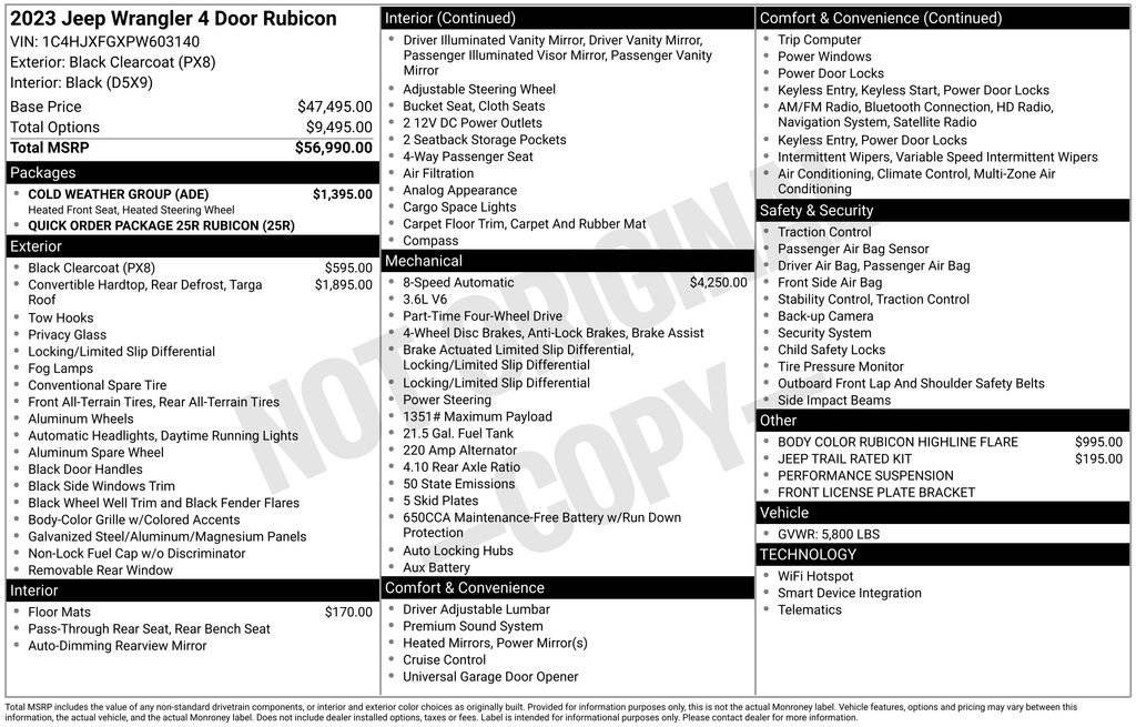 2023 Jeep Wrangler Rubicon — SUV — 14,872 mi — Egg Harbor Township, NJ