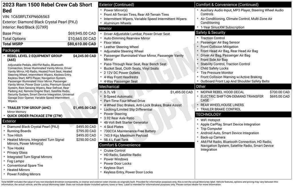 2023 Ram 1500 Rebel — Pickup Truck — 15,194 mi — Egg Harbor Township, NJ