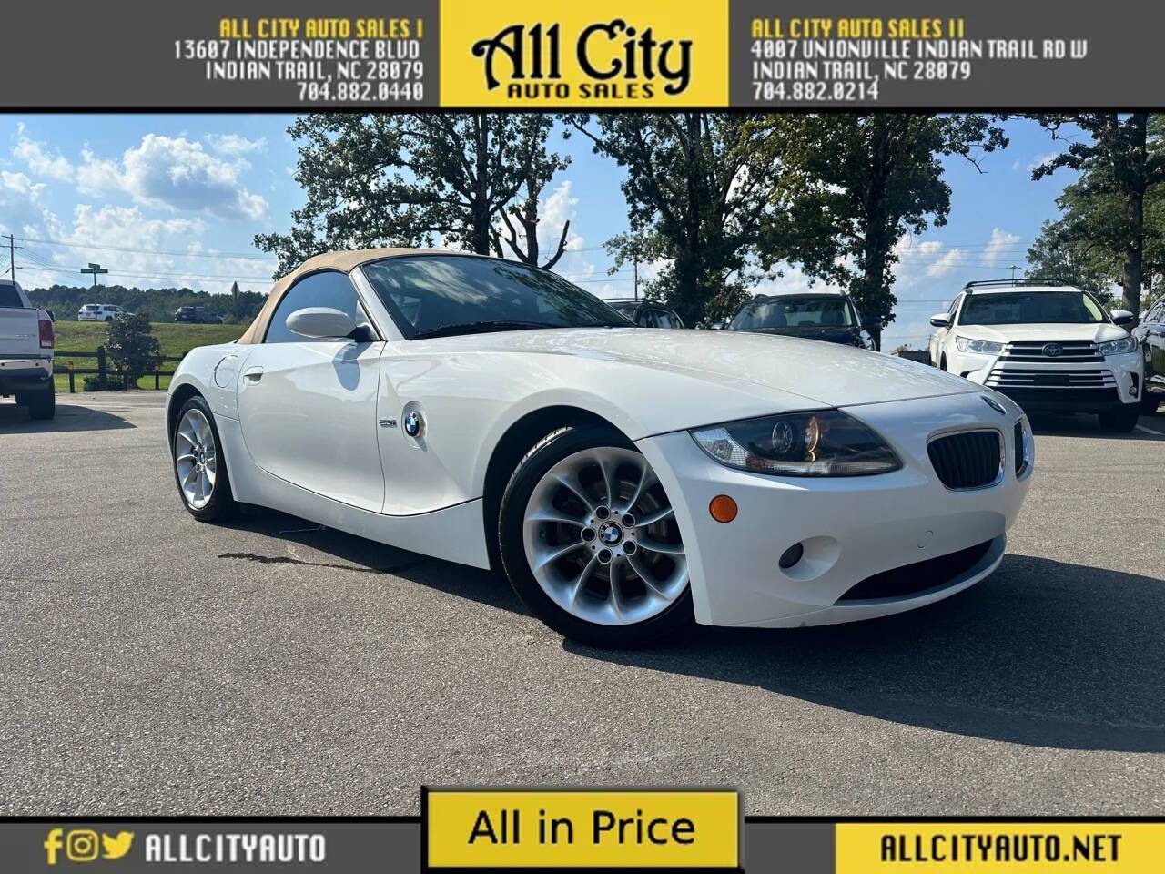 2005 BMW Z4 2.5i — Convertible — 72,401 mi — Indian Trail, NC