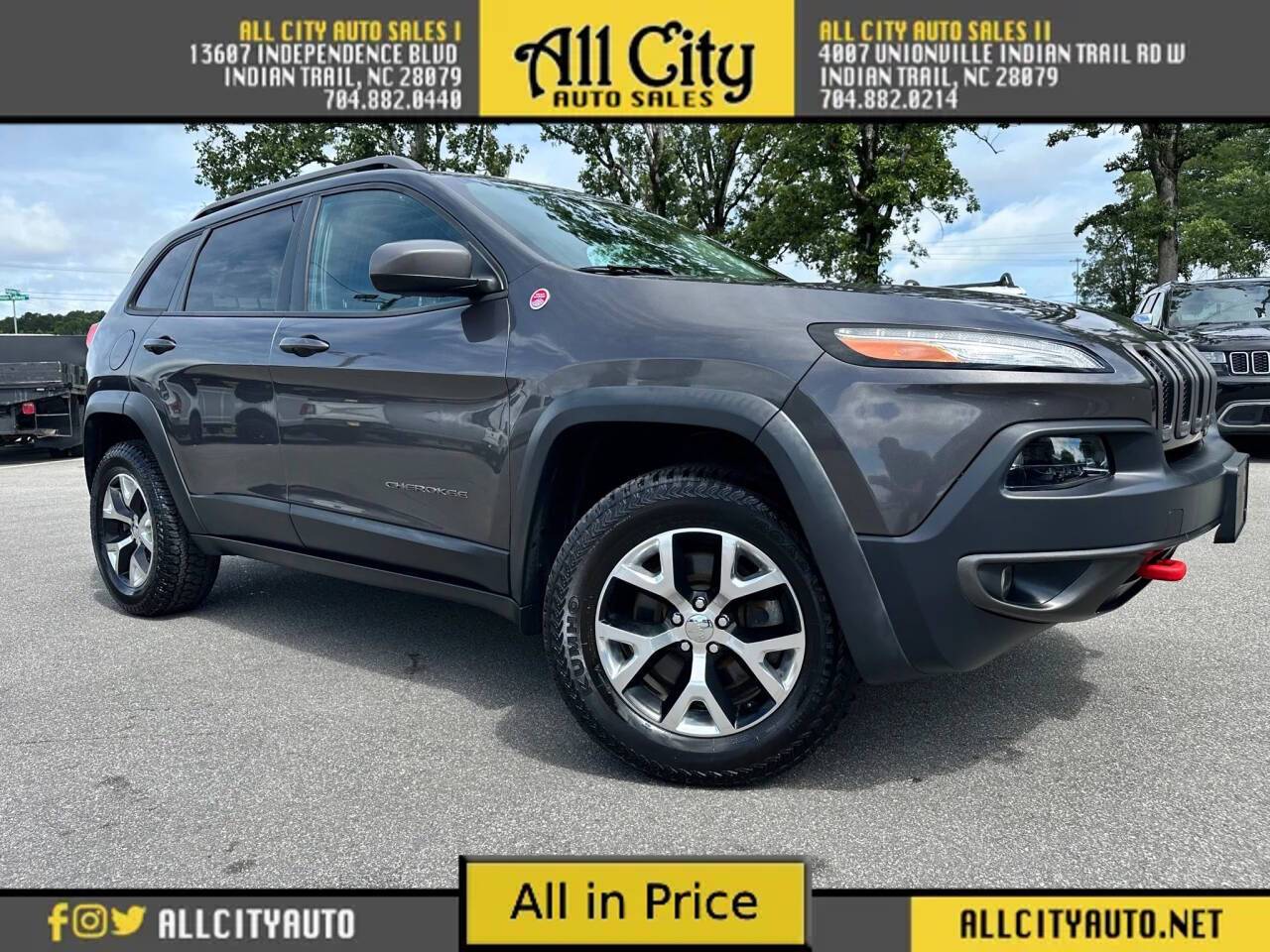 2015 Jeep Cherokee Trailhawk — SUV — 81,685 mi — Indian Trail, NC