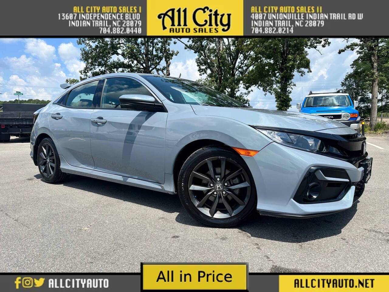 2021 Honda Civic EX — Hatchback — 57,750 mi — Indian Trail, NC