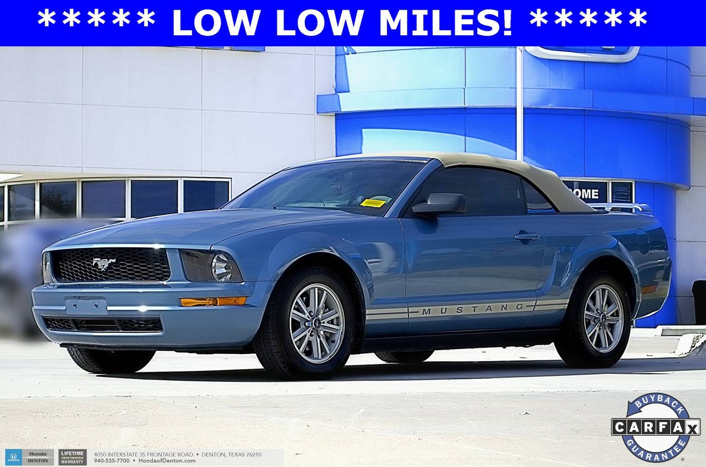 2006 Ford Mustang Base — Convertible — 17,204 mi — Denton, TX