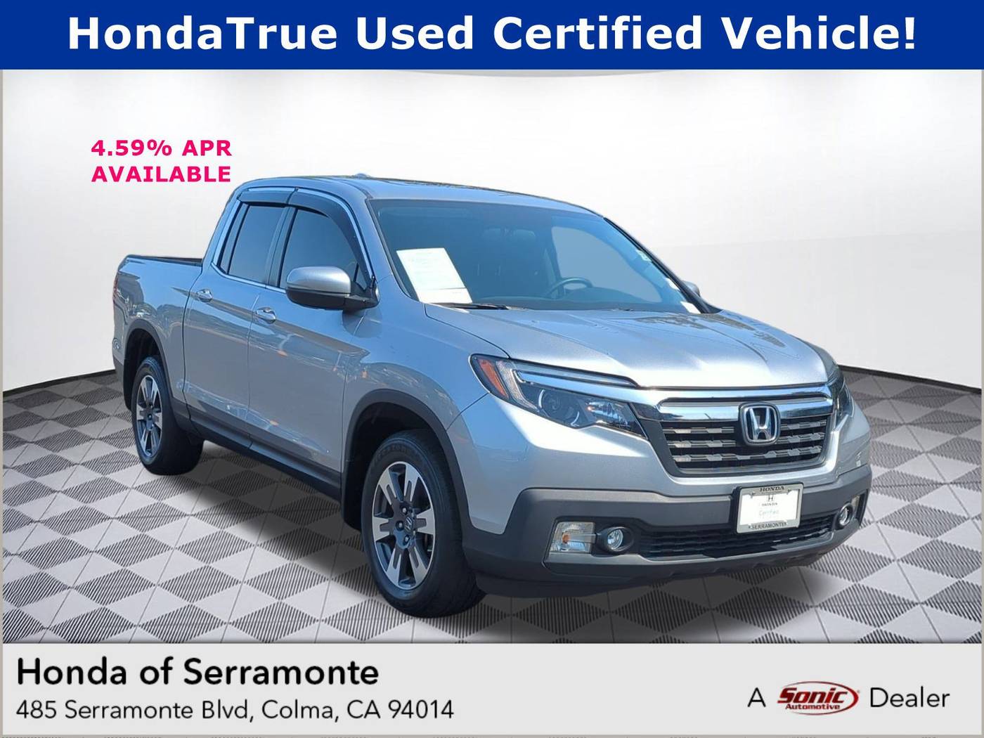 2019 Honda Ridgeline RTL — Pickup Truck — 44,159 mi — Colma, CA