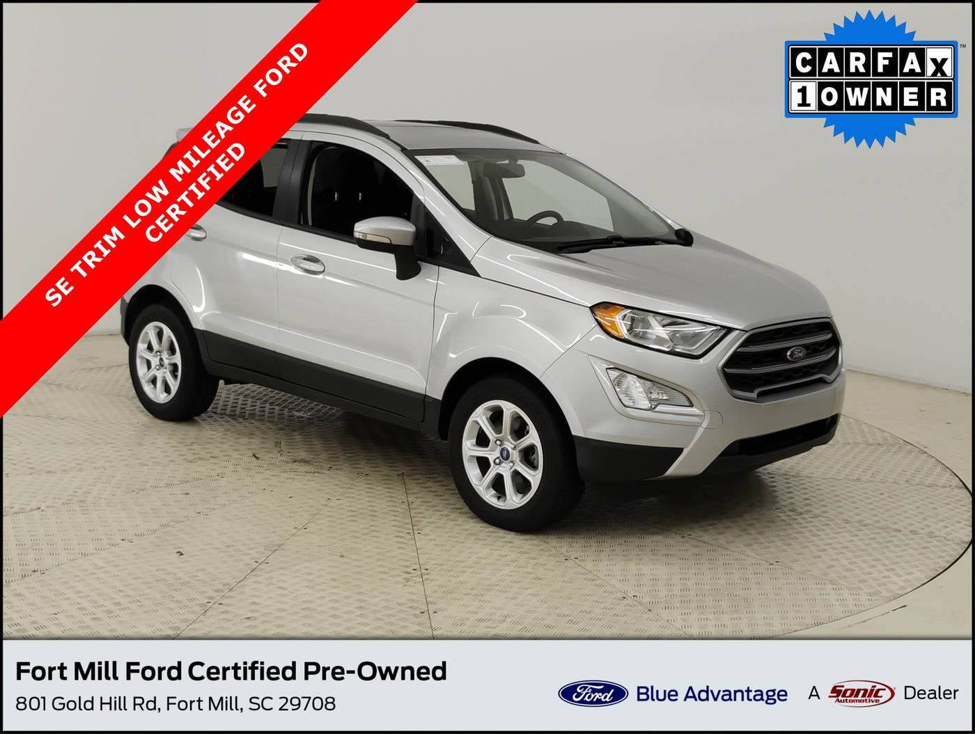 2021 Ford EcoSport SE — SUV — 20,735 mi — Fort Mill, SC