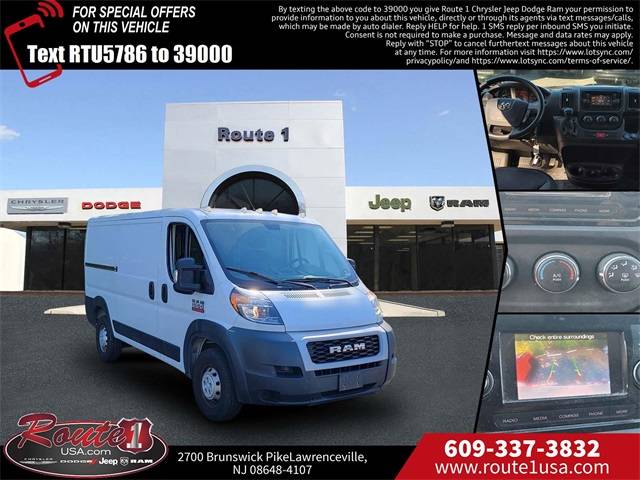 2019 Ram ProMaster Cargo Van 1500 — Cargo Van — 53,106 mi — Lawrenceville, NJ