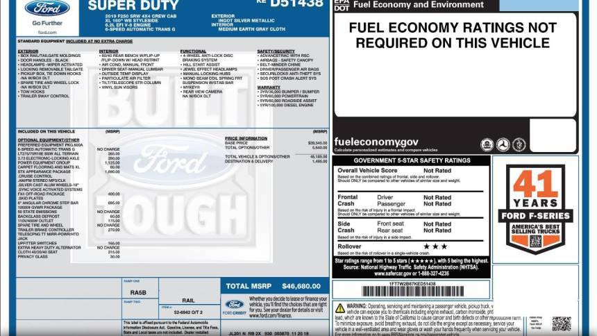 2019 Ford Super Duty F-250 XL — Pickup Truck — 108,056 mi — Houston, TX