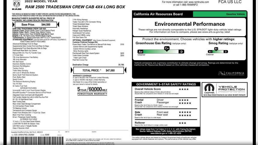 2022 Ram 2500 Tradesman — Pickup Truck — 83,695 mi — Houston, TX