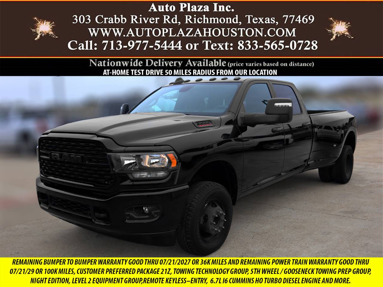 2024 Ram 3500 Big Horn — Pickup Truck — 1,799 mi — Richmond, TX