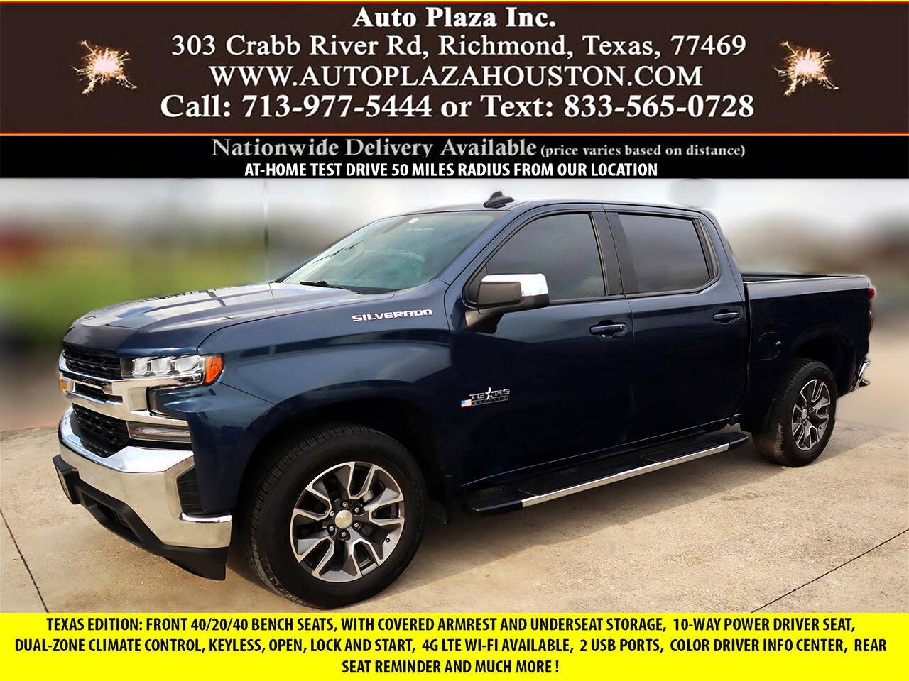2020 Chevrolet Silverado 1500 LT — Pickup Truck — 78,722 mi — Richmond, TX