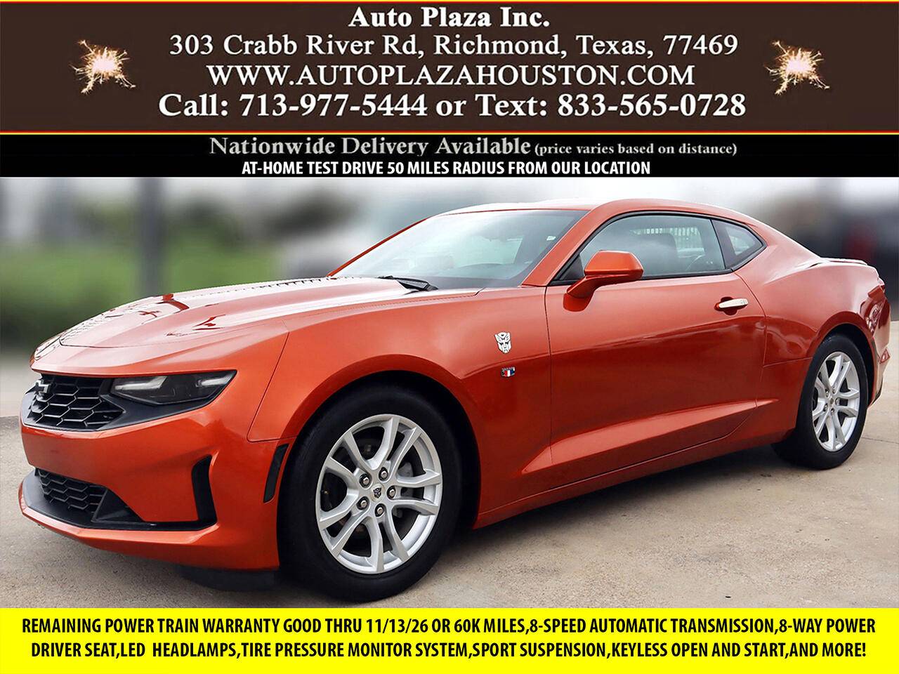 2022 Chevrolet Camaro 1LS — Coupe — 22,660 mi — Richmond, TX