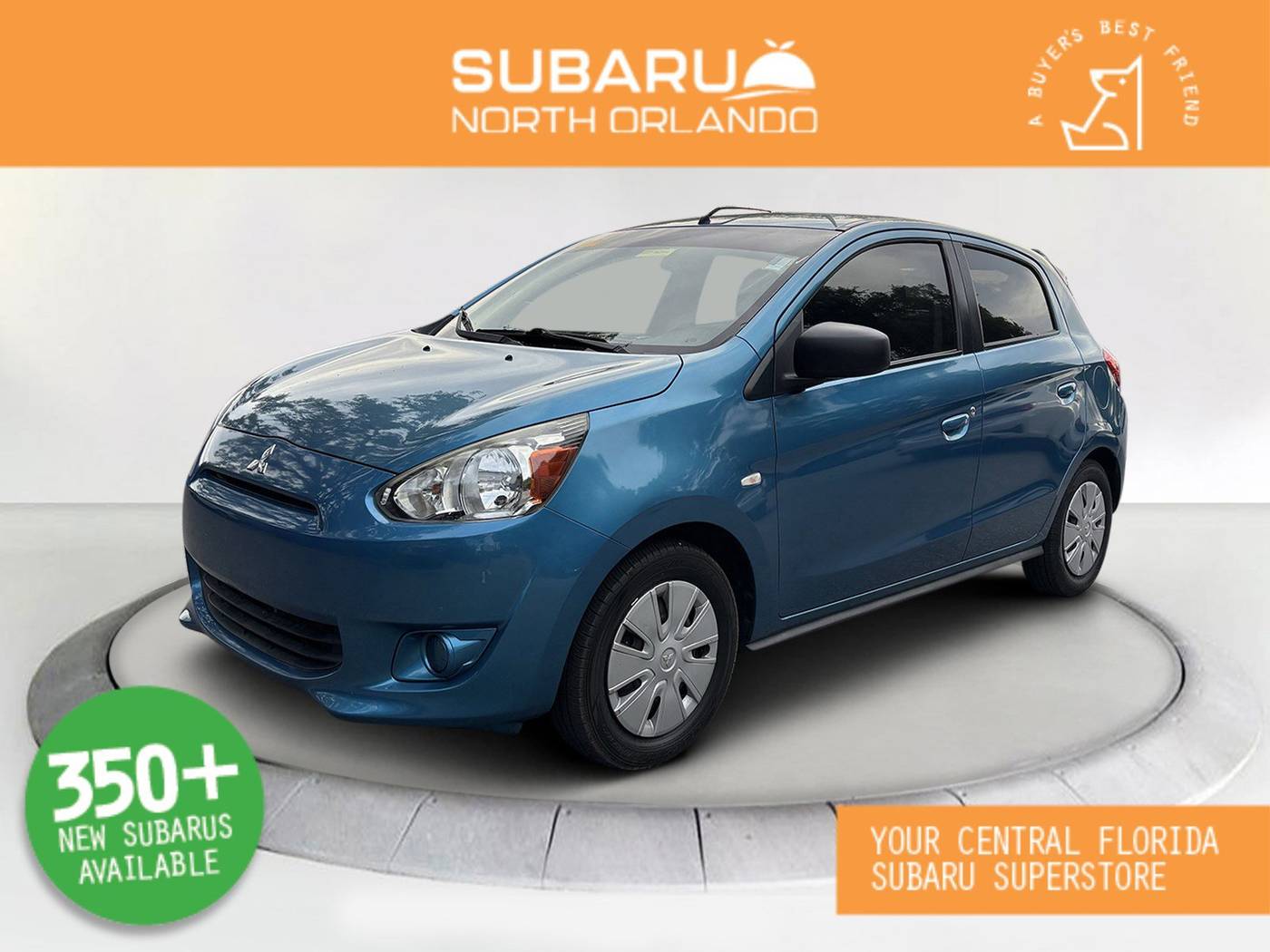 2014 Mitsubishi Mirage DE — Hatchback — 75,643 mi — Sanford, FL