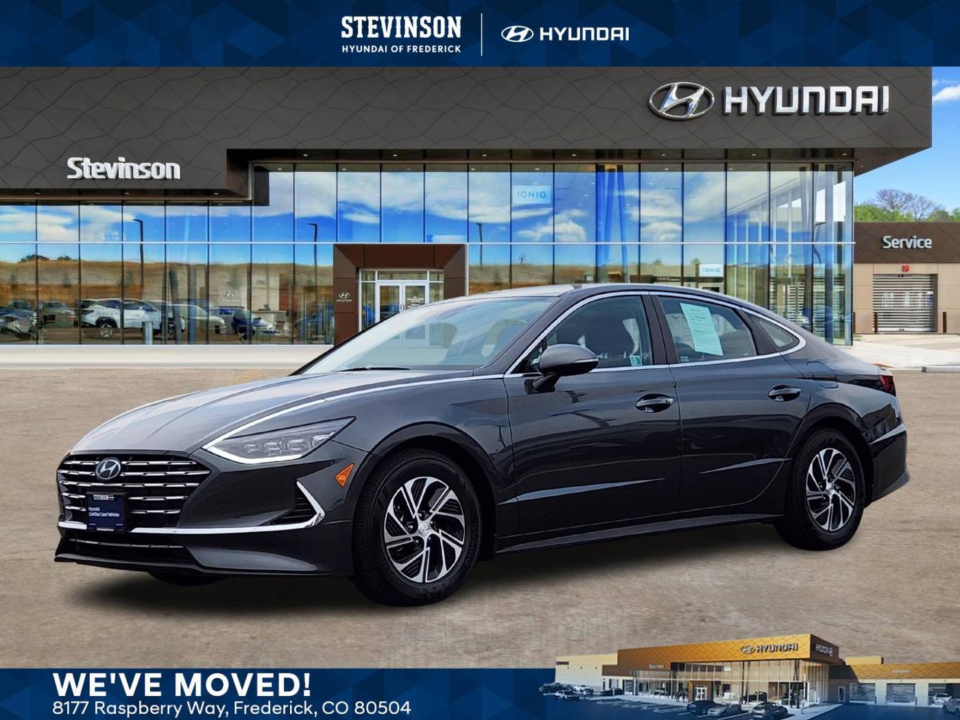 2023 Hyundai Sonata Hybrid Blue — Sedan — 7,079 mi — Frederick, CO