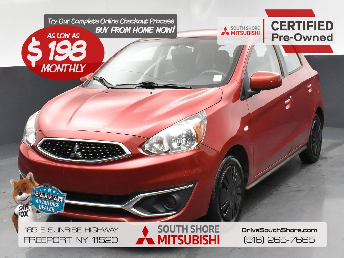 2020 Mitsubishi Mirage ES — Hatchback — 69,826 mi — Freeport, NY