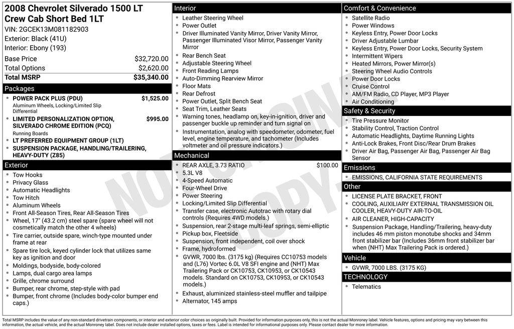 2008 Chevrolet Silverado 1500 WT — Pickup Truck — 141,678 mi — Santa Clara, CA
