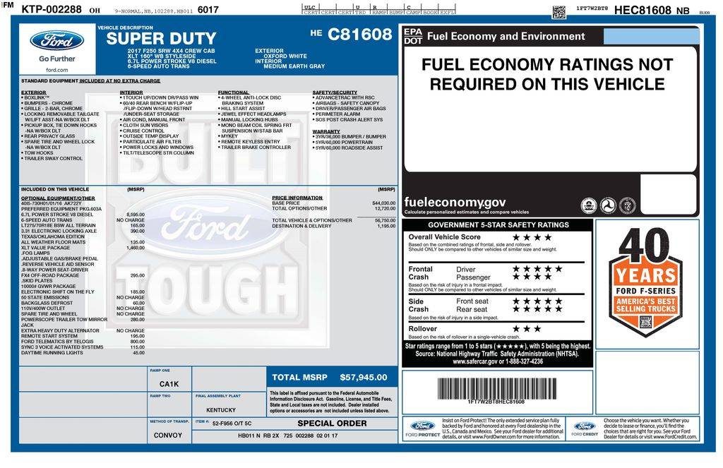 2017 Ford Super Duty F-250 Lariat — Pickup Truck — 103,209 mi — Santa Clara, CA