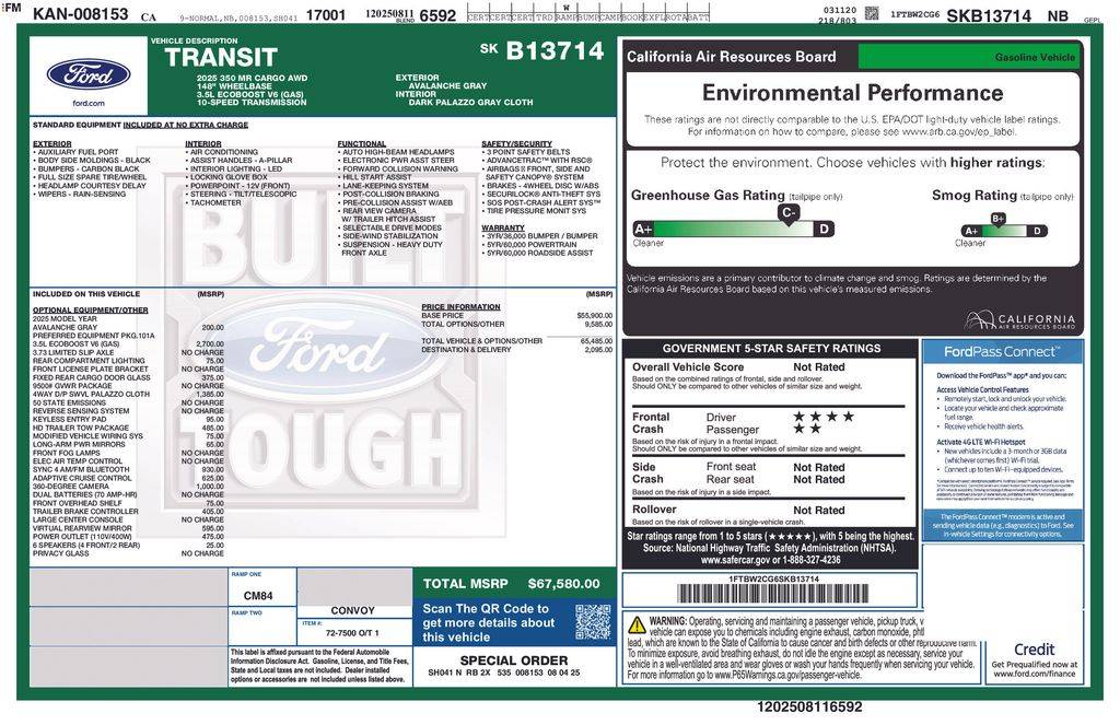2025 Ford Transit Cargo Van T-350 — Cargo Van — 38 mi — Santa Clara, CA