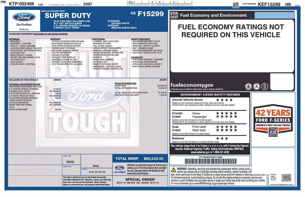 2019 Ford Super Duty F-250 XL — Pickup Truck — 108,377 mi — Santa Clara, CA