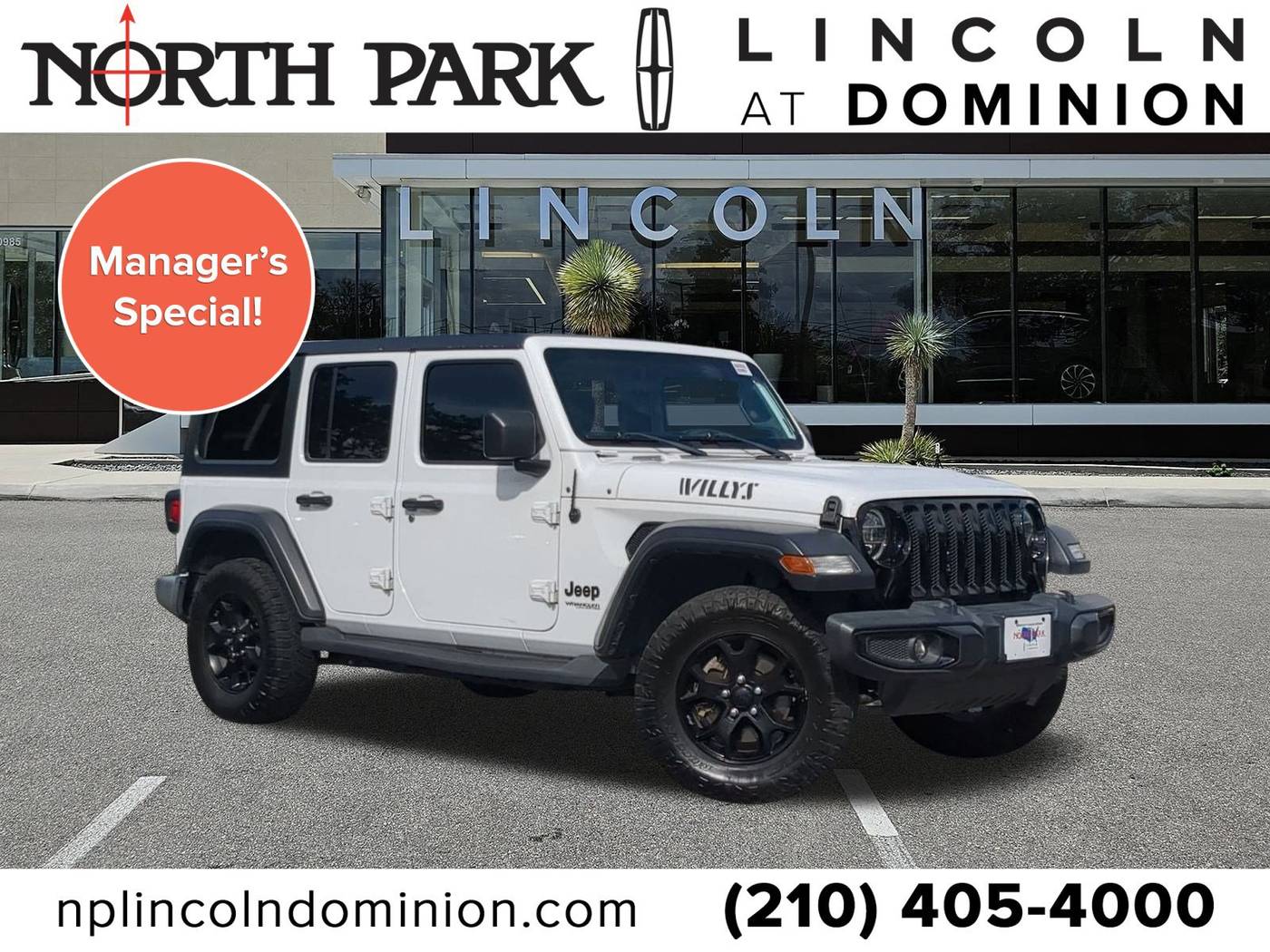 2021 Jeep Wrangler Willys — SUV — 74,190 mi — San Antonio, TX