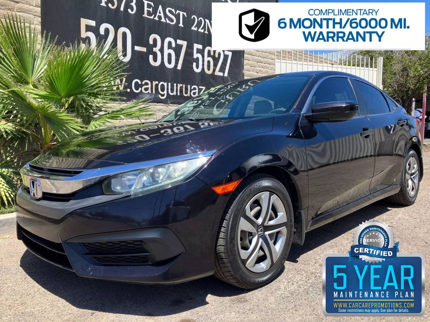 2016 Honda Civic LX — Sedan — 156,025 mi — Tucson, AZ