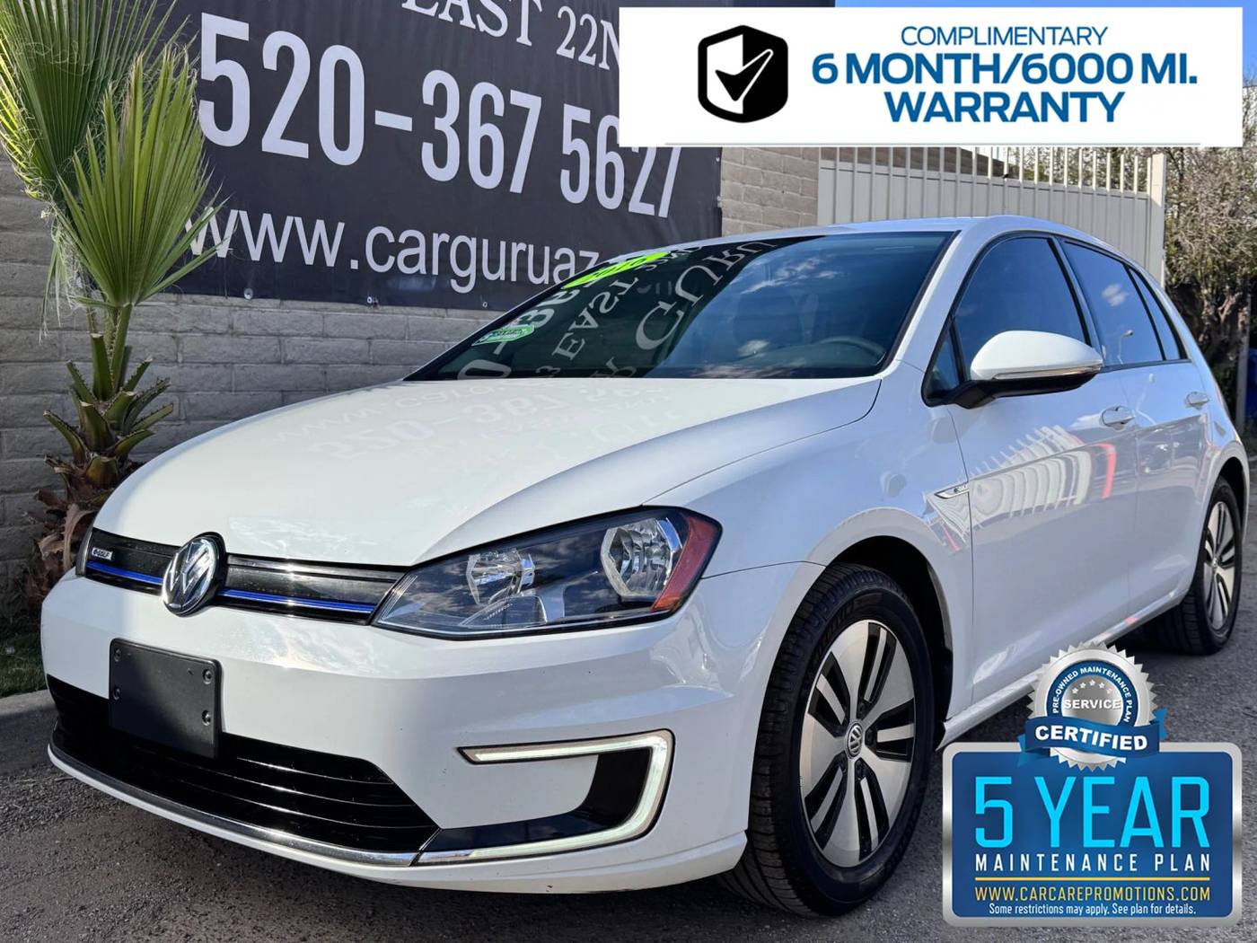 2016 Volkswagen e-Golf SE — Hatchback — 58,640 mi — Tucson, AZ