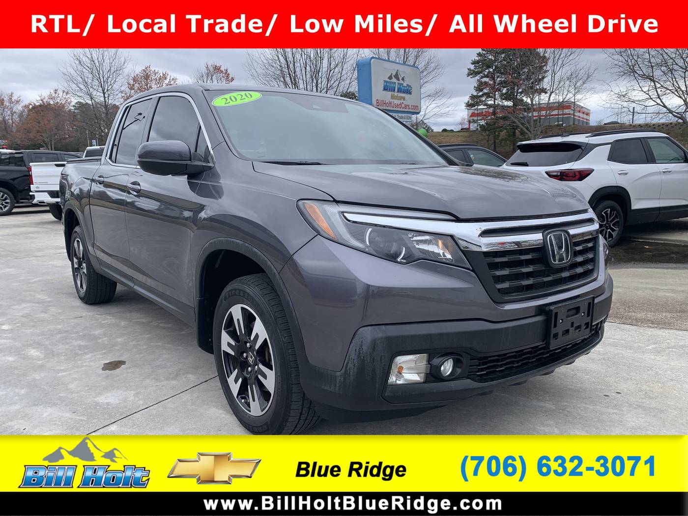 2020 Honda Ridgeline RTL — Pickup Truck — 22,525 mi — Blue Ridge, GA