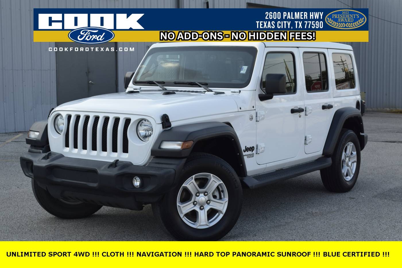 2021 Jeep Wrangler Sport S — SUV — 53,670 mi — Texas City, TX