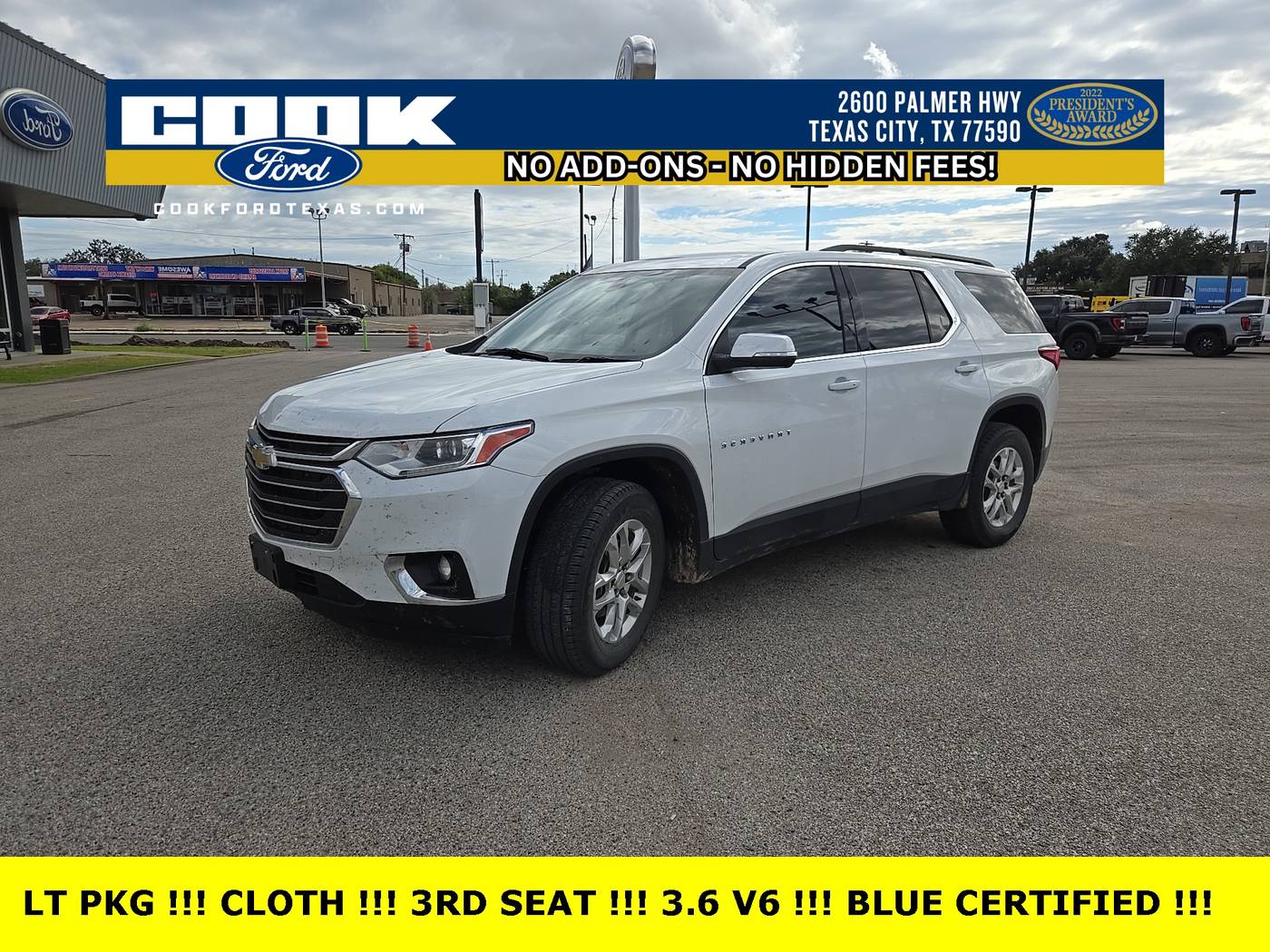 2021 Chevrolet Traverse LT Cloth — SUV — 75,065 mi — Texas City, TX