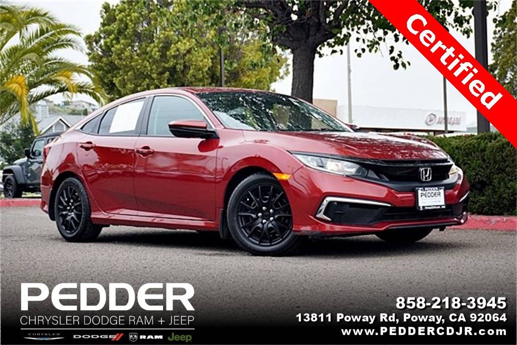 2020 Honda Civic LX — Sedan — 91,693 mi — Poway, CA