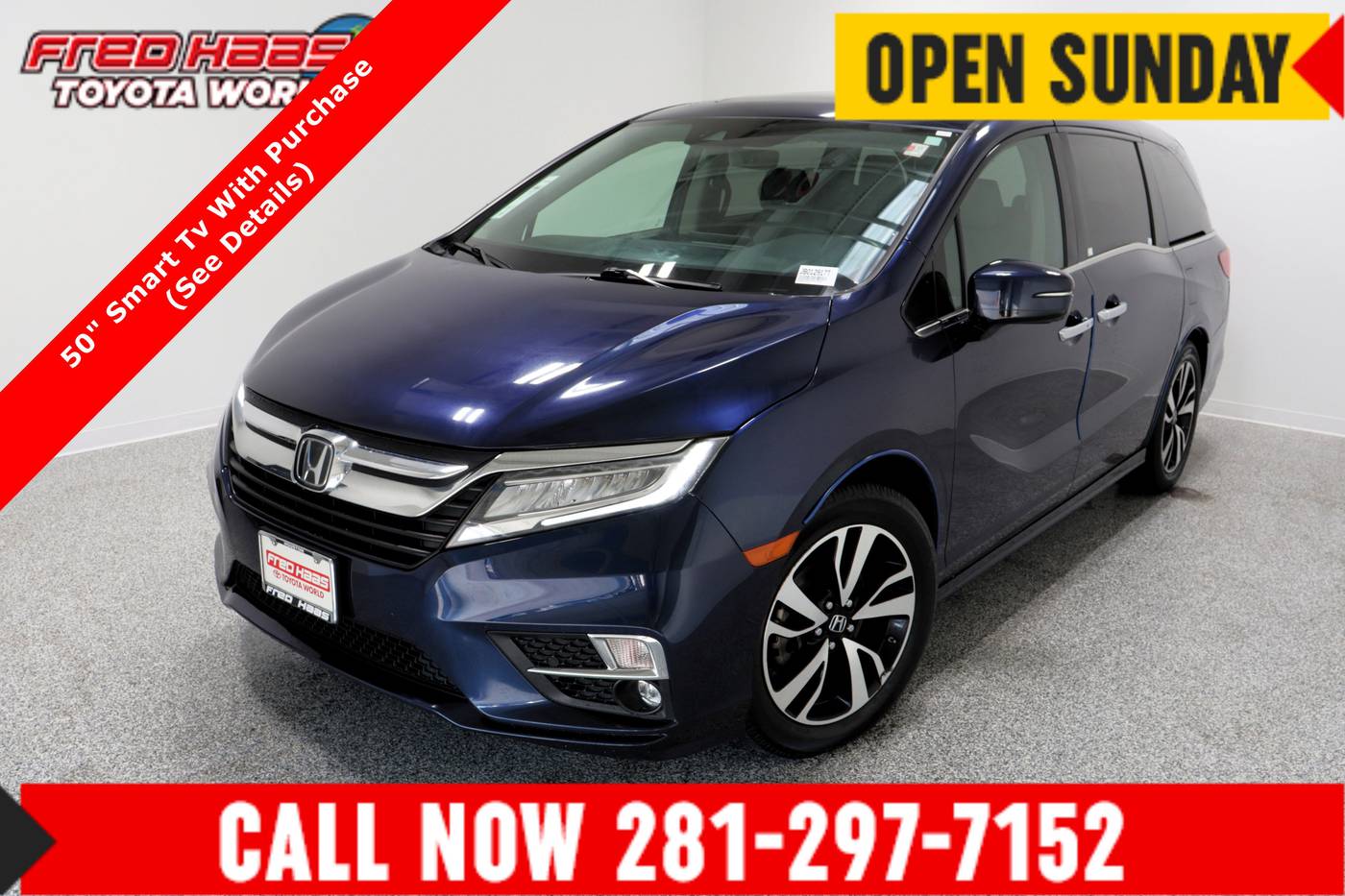 2018 Honda Odyssey Elite — Minivan — 73,619 mi — Spring, TX