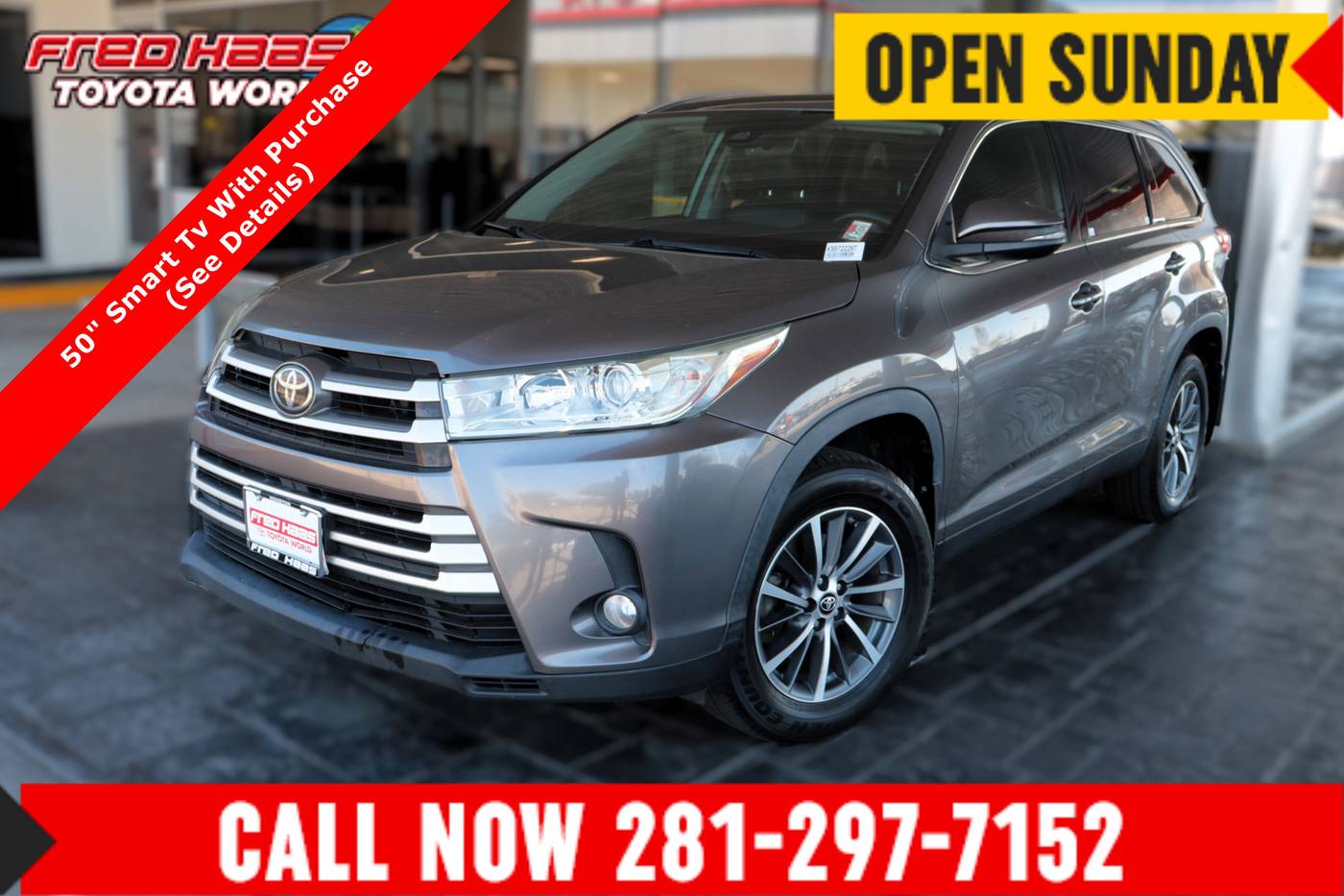 2019 Toyota Highlander XLE — SUV — 80,330 mi — Spring, TX