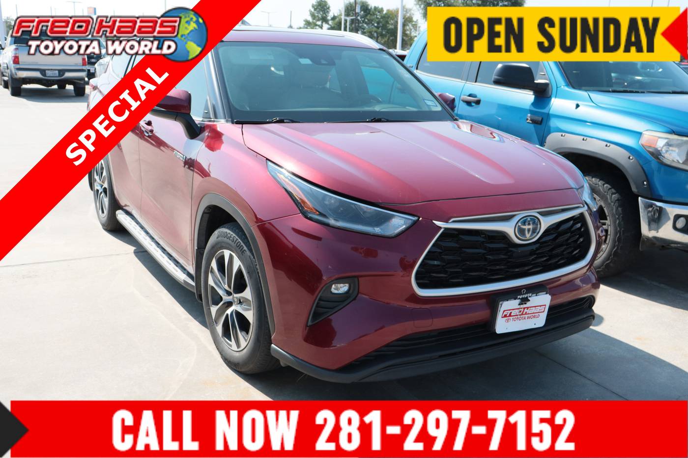 2021 Toyota Highlander Hybrid XLE — SUV — 46,618 mi — Spring, TX