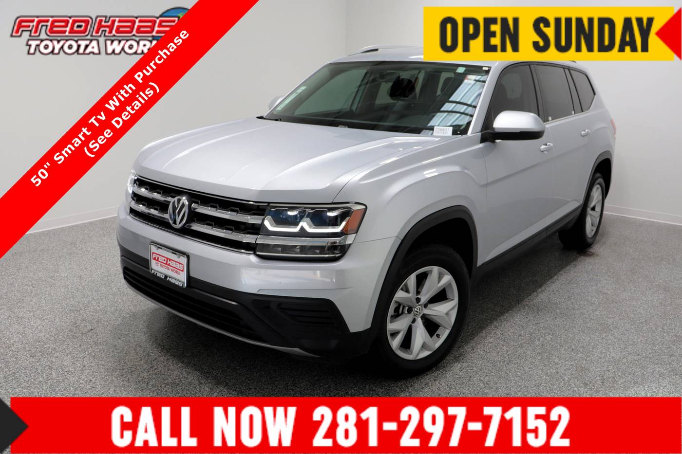 2018 Volkswagen Atlas S — SUV — 52,242 mi — Spring, TX