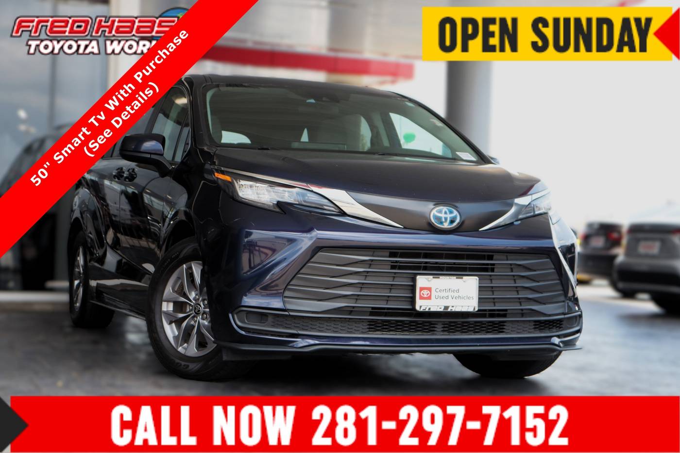 2022 Toyota Sienna LE — Minivan — 56,806 mi — Spring, TX