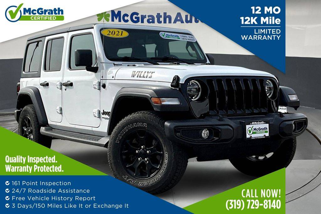 2021 Jeep Wrangler Willys — SUV — 56,252 mi — Dubuque, IA