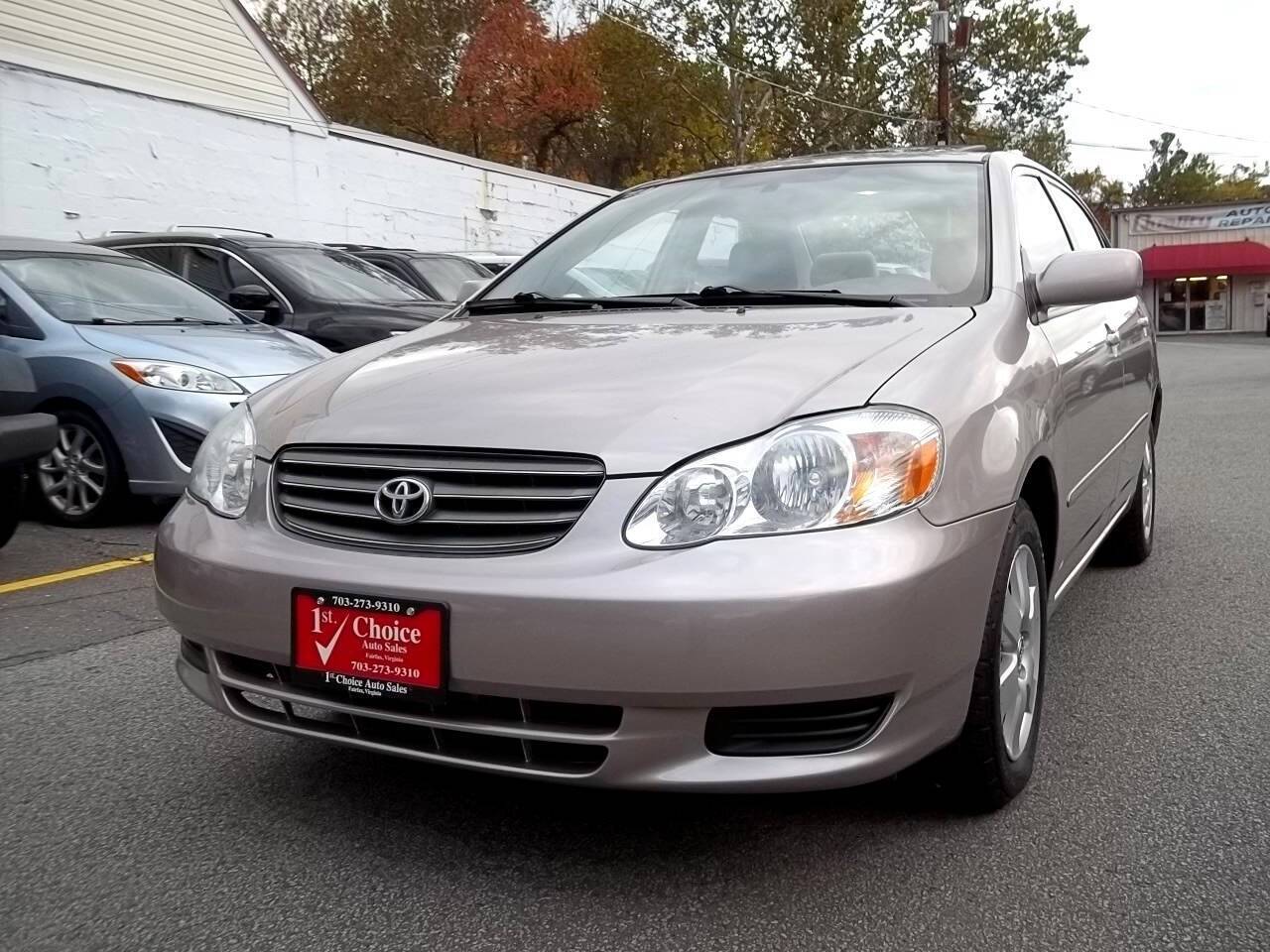 2003 Toyota Corolla LE — Sedan — 27,514 mi — Fairfax, VA