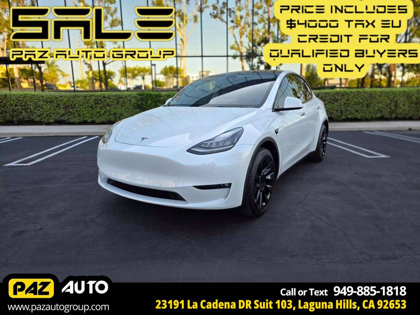 2021 Tesla Model Y Standard Range — SUV — 37,335 mi — Laguna Hills, CA