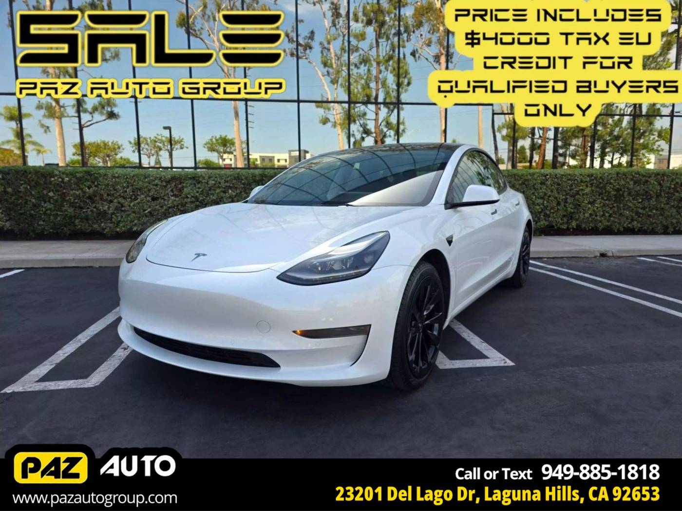 2022 Tesla Model 3 Standard Range Plus — Sedan — 39,545 mi — Laguna Hills, CA
