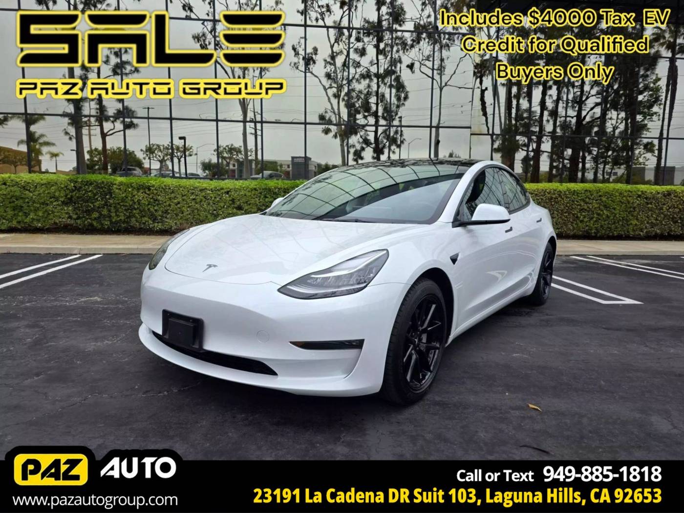 2022 Tesla Model 3 Standard Range Plus — Sedan — 34,746 mi — Laguna Hills, CA
