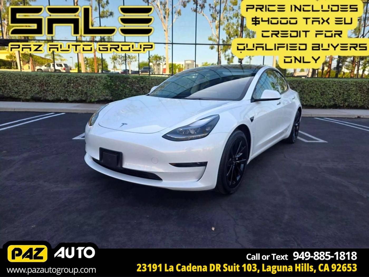 2022 Tesla Model 3 Standard Range Plus — Sedan — 23,564 mi — Laguna Hills, CA