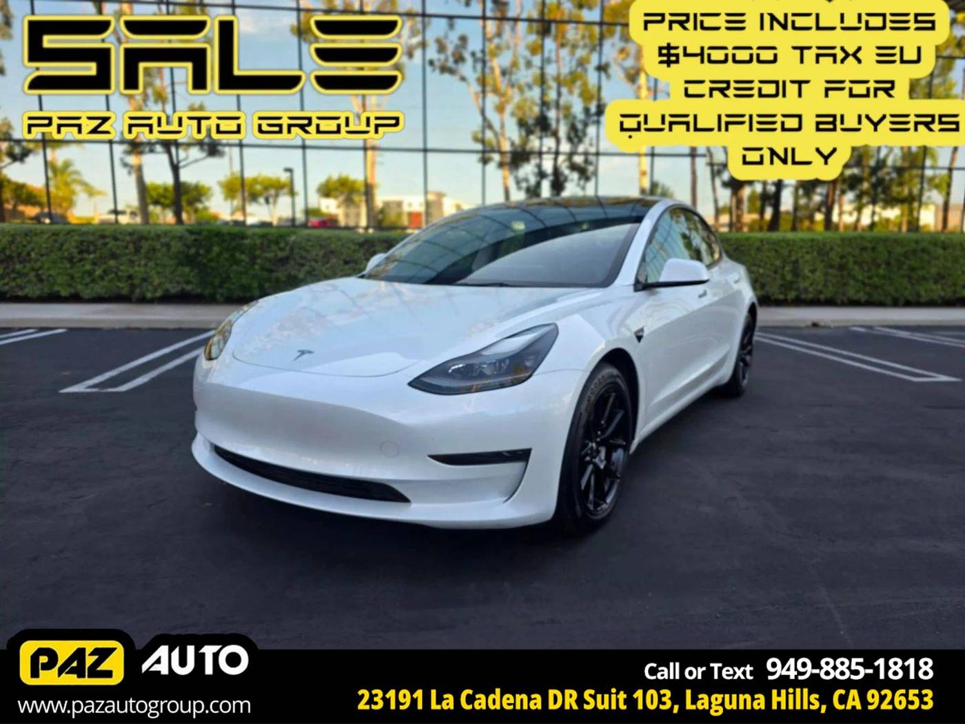 2023 Tesla Model 3 Model 3 — Sedan — 36,934 mi — Laguna Hills, CA