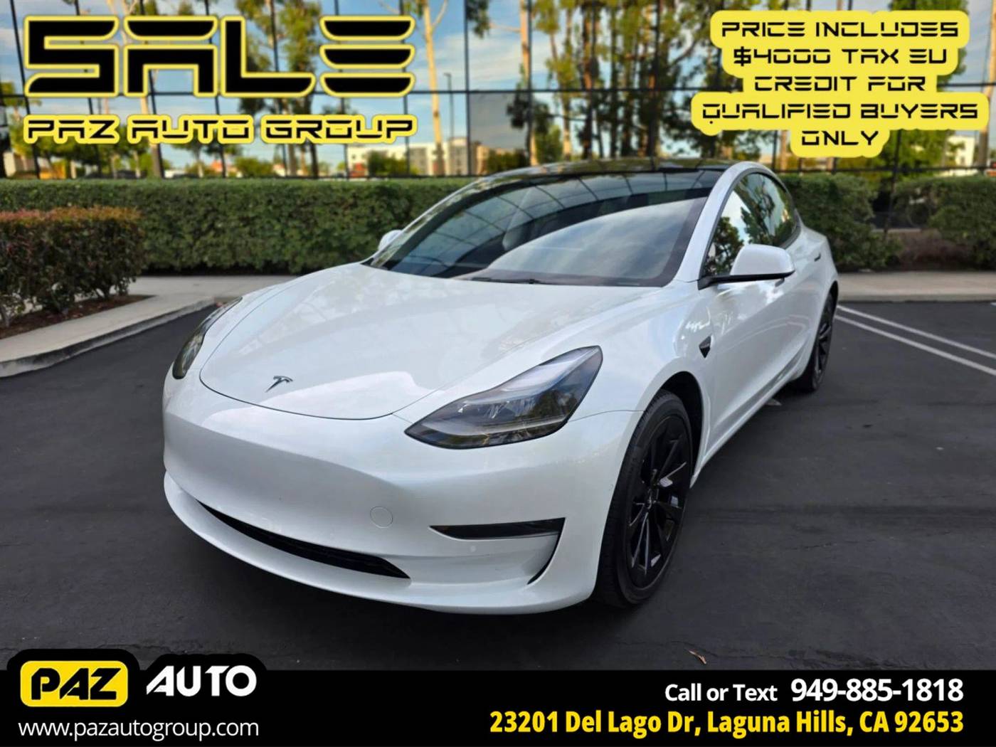 2022 Tesla Model 3 Standard Range Plus — Sedan — 24,444 mi — Laguna Hills, CA