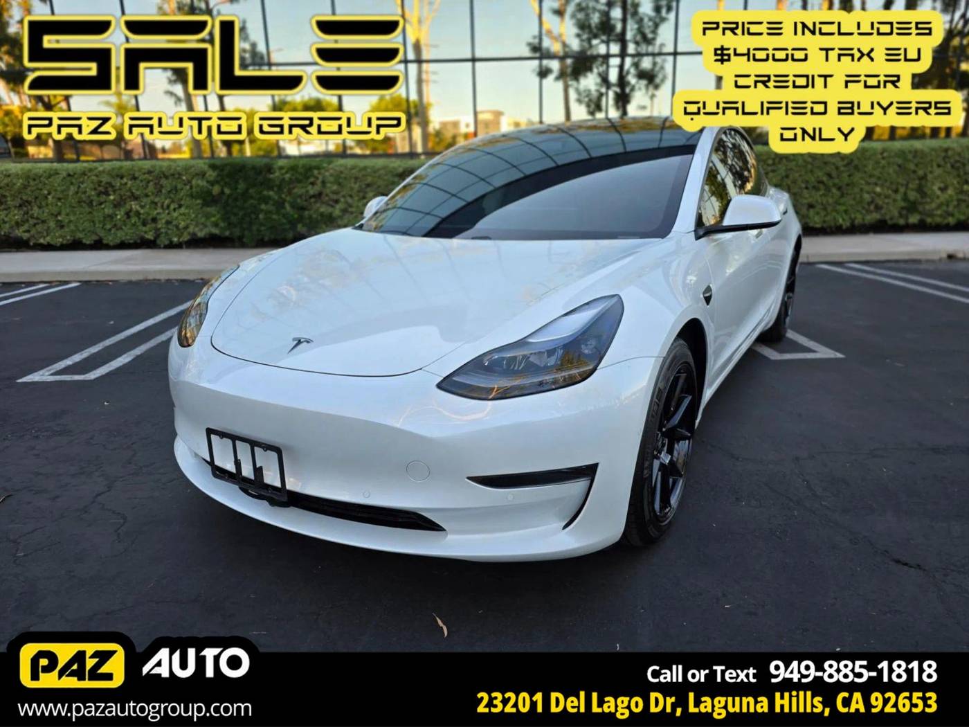 2021 Tesla Model 3 Standard Range Plus — Sedan — 33,692 mi — Laguna Hills, CA