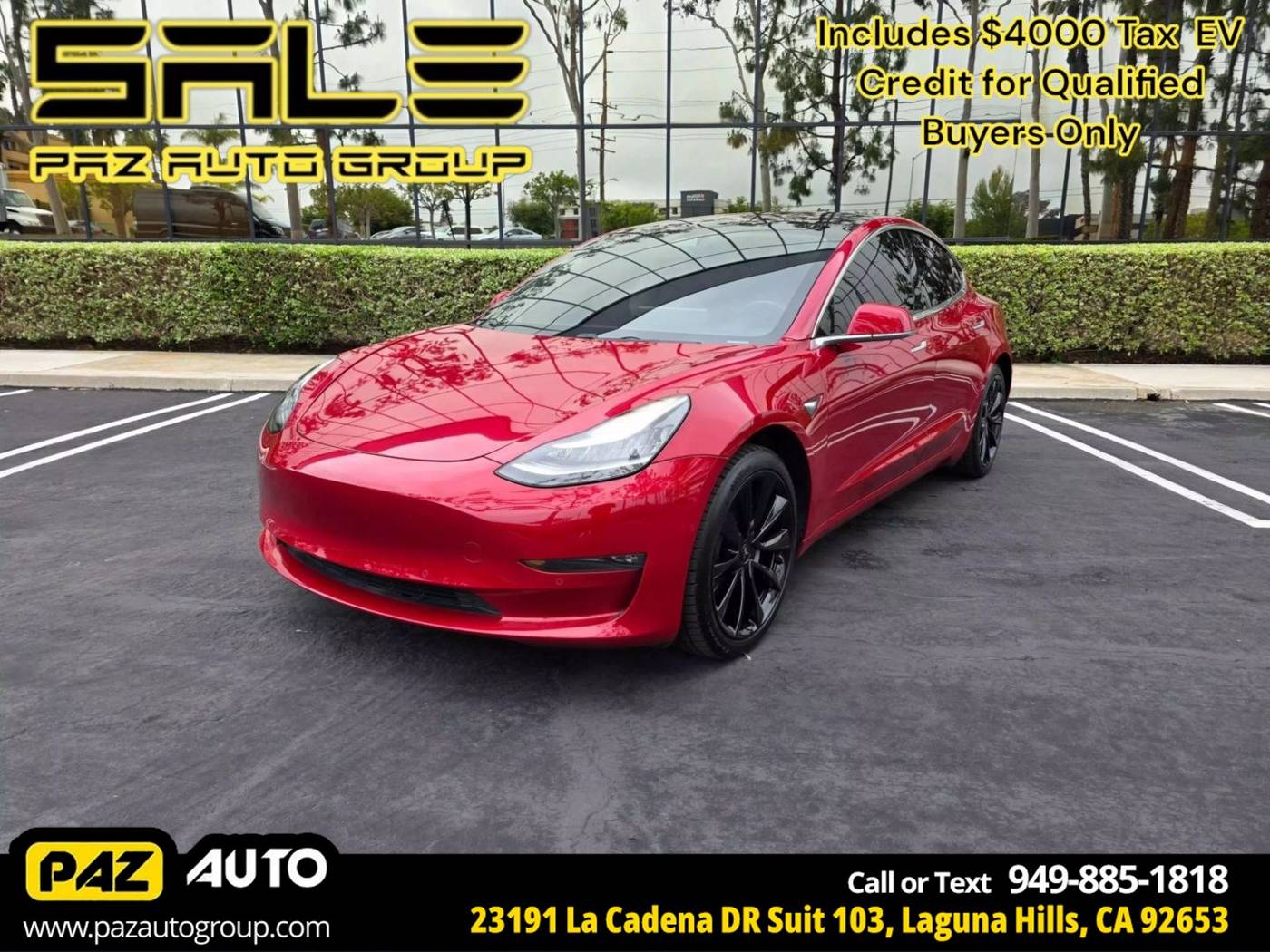 2017 Tesla Model 3 Standard Range — Sedan — 66,320 mi — Laguna Hills, CA