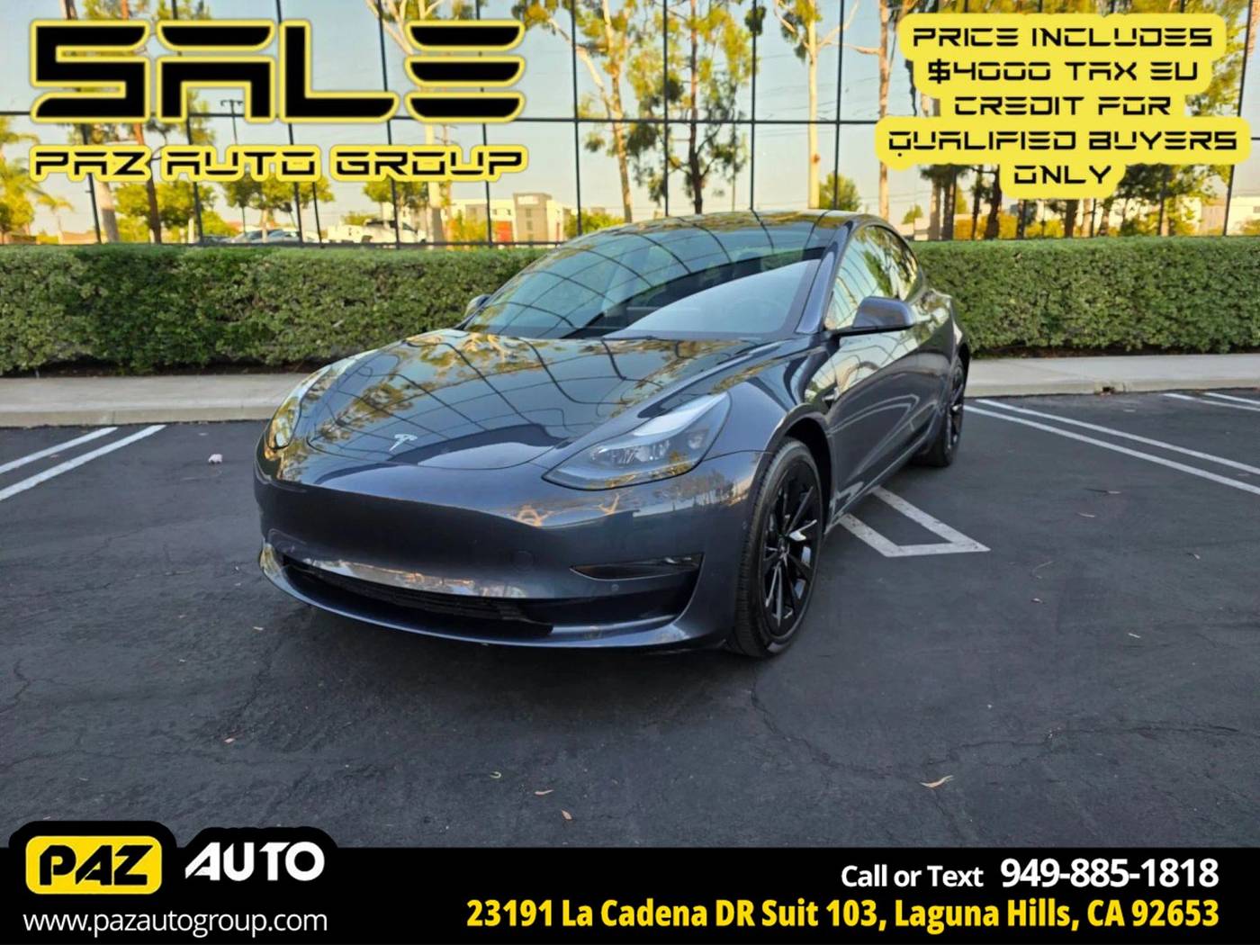 2022 Tesla Model 3 Standard Range Plus — Sedan — 31,313 mi — Laguna Hills, CA