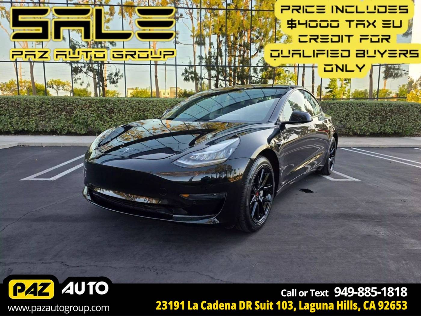 2022 Tesla Model 3 Standard Range Plus — Sedan — 33,606 mi — Laguna Hills, CA