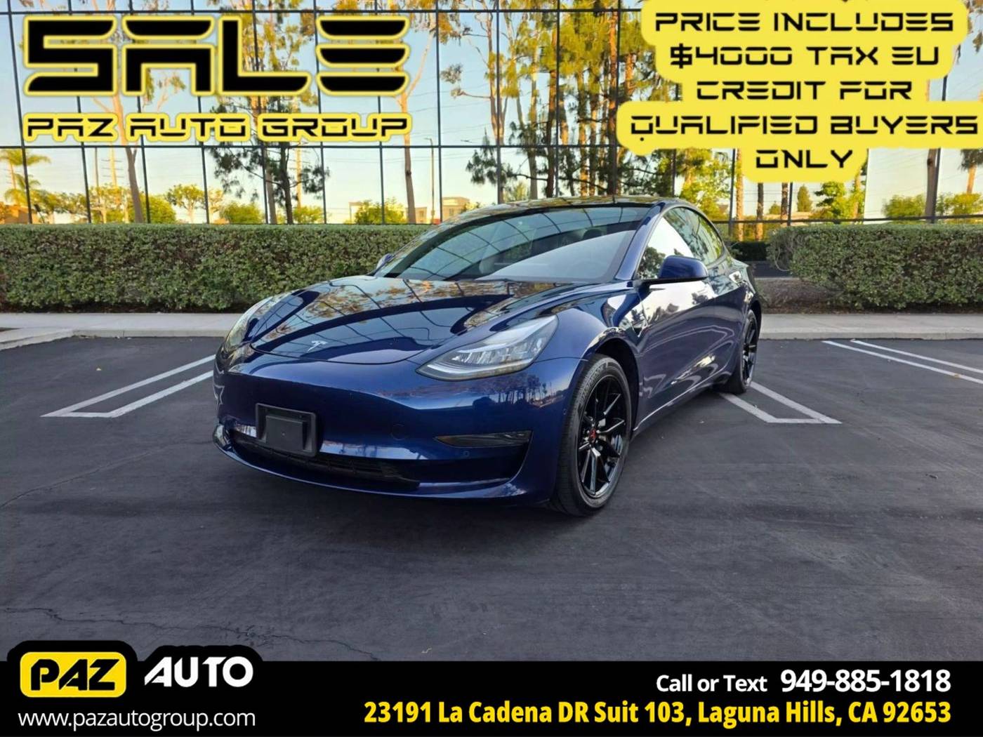 2022 Tesla Model 3 Standard Range Plus — Sedan — 37,969 mi — Laguna Hills, CA