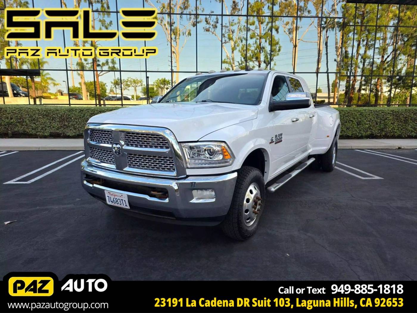 2015 Ram 3500 Laramie — Pickup Truck — 152,535 mi — Laguna Hills, CA