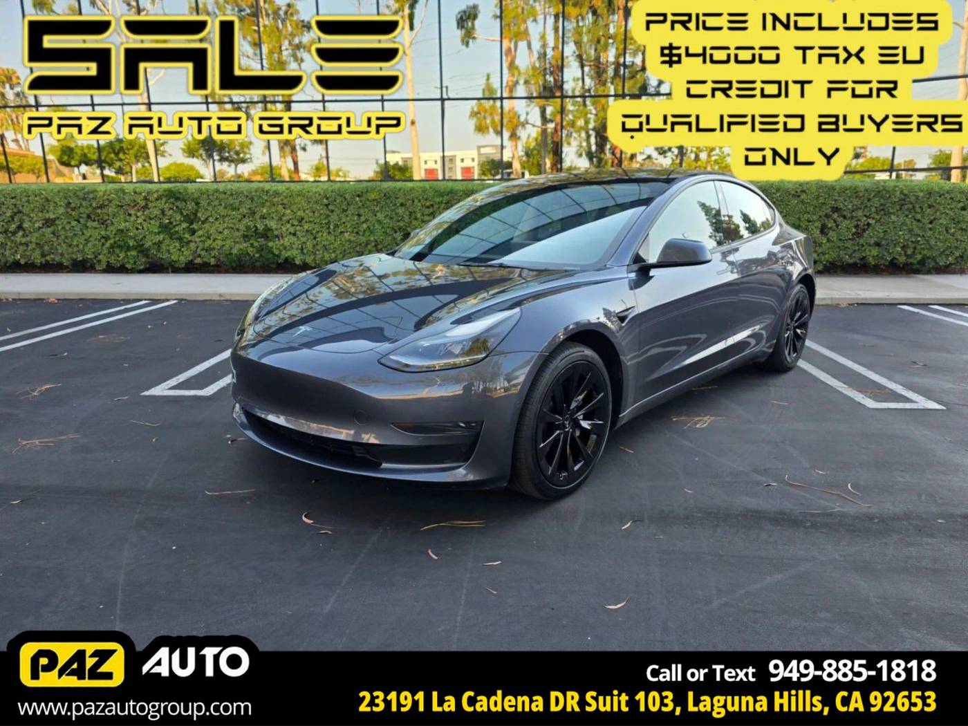 2022 Tesla Model 3 Standard Range Plus — Sedan — 30,182 mi — Laguna Hills, CA