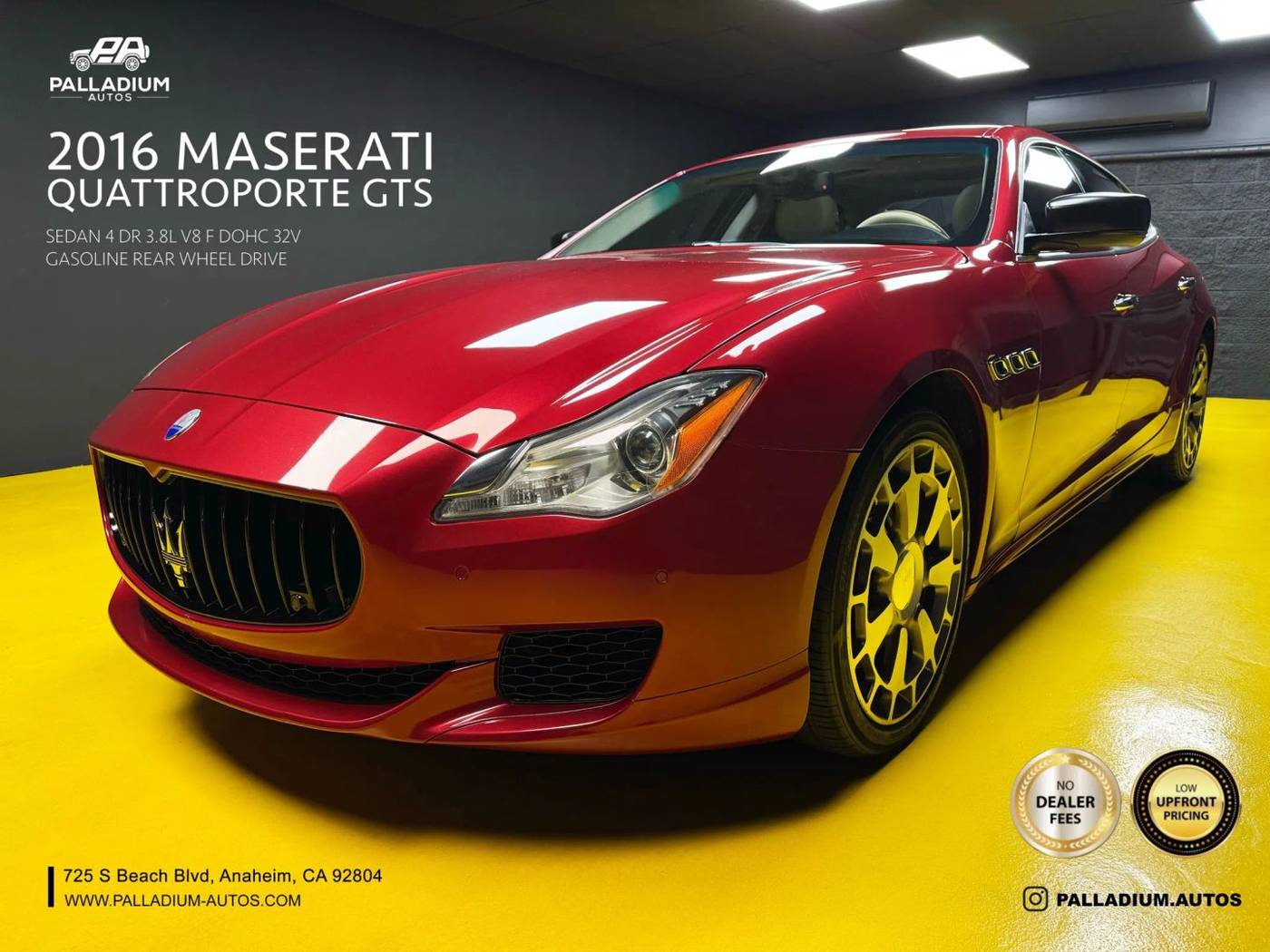 2016 Maserati Quattroporte GTS — Sedan — 73,099 mi — S Anaheim, CA