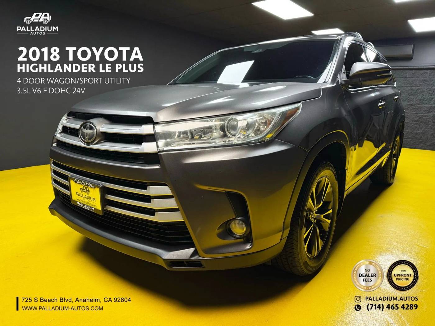 2018 Toyota Highlander LE V6 — SUV — 105,733 mi — S Anaheim, CA